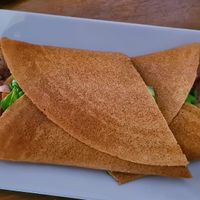 Naleśnik K'angi (filled buckwheat pancakes) 🌱😊👍 at Bez Lukru in Wroclaw