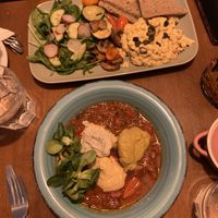Scrambled tofu and shakshuka   at Bez Lukru in Wroclaw