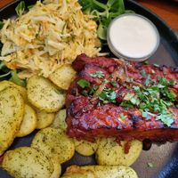 Erbsen Thempeh als "Rippchen " at Bez Lukru in Wroclaw