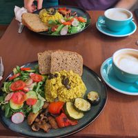 Tofu scramble at Bez Lukru in Wroclaw