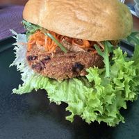 Hot Thai Chickpea burger  at Bez Lukru in Wroclaw