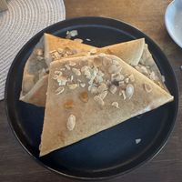 Buckwheat crepes with apples  at Bez Lukru in Wroclaw