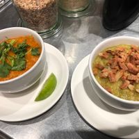 lentil and pea soup  at SLA - Catharijne in Utrecht