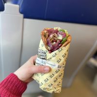 Greek Gyros Pita with extra seitan instead of feta  at SLA - Catharijne in Utrecht