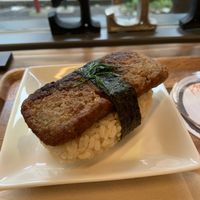 Vegan spam onigiri  at Oizumi Kojo Nishi-Azabu 大泉工場 in Tokyo