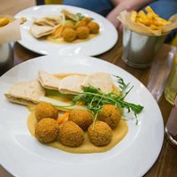 Falafel vith hummus at Vegazzo in Szeged