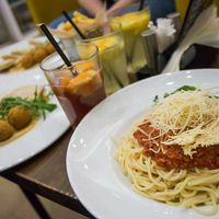 Vegan bolognese at Vegazzo in Szeged