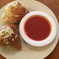 Vegan garlic knots, no cheese  at Cinelli's Pizza in Rochester