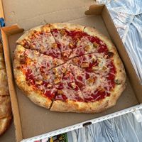 Pizza 2 , ask for extra vegan cheese and more cooked at Cinelli's Pizza in Rochester