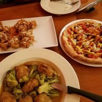 vegan wings, pizza and artichoke French  at Cinelli's Pizza in Rochester