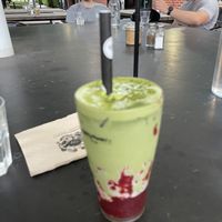 Strawberry 🍓 iced matcha 🍵   at 80/20 in Braddon