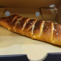 Vegan calzone at Pizza Capers in Launceston