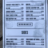 Menu Oct 2018 at The Firefly in Worcester