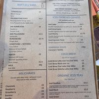 Menu at Ginger & Co. Coffee in Shrewsbury