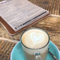 Soya latte with maple syrup at Ginger & Co. Coffee in Shrewsbury