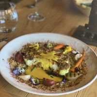 Amazing cauliflower main (vegan) at Foliage in Franschhoek