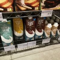 Plant based drink options at Marks and Spencer in Valletta