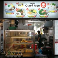 Stall front at Vegan Curry Rice in West Singapore