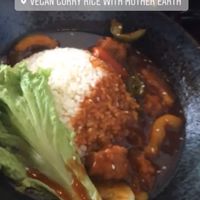 sweet and sour omnipork rice at Vegan Curry Rice in West Singapore