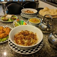 Vegan spread at Shishah Nasir Al-Masri in Bangkok
