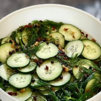 fresh crispy pickles at Moveable Feast in Geneva