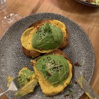 Avocado toast  at Cafe Elektric in Prague