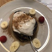 Vegan pancakes  at Cafe Elektric in Prague