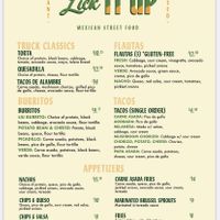 Menu  at Lick It Up - International Bar in El Paso