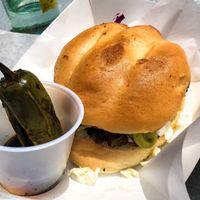 Seitan steak tortas at Lick It Up - International Bar in El Paso