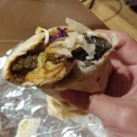 Mushroom Chorizo burrito at Lick It Up - International Bar in El Paso