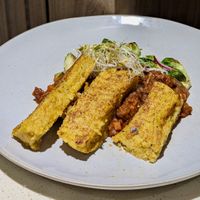 Plant-Based Crispy Pumpkin Polenta at Cedele - Wheelock Place in Central Singapore