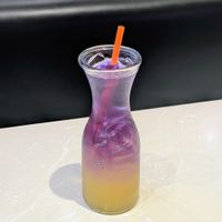 Vegan Blue Pea Flower Cooler With Chia Seed at Bali Thai - Causeway Point in North Singapore