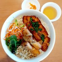 Faux pork with spring rolls and vermicelli at Saigon Jade in Mesa