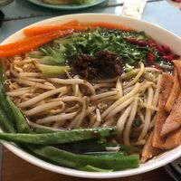 Noodle soup bowl at Moko Veggie Cafe - Anjos in Lisbon