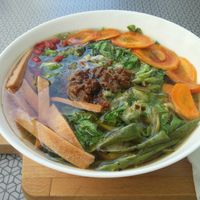 Noddles soup at Moko Veggie Cafe - Anjos in Lisbon