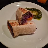 Hummus wrap at Bolsi in Asuncion