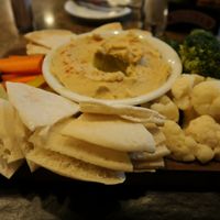 Hummus plate at Bolsi in Asuncion
