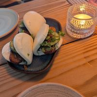 Bao buns with tempeh at Dubbel Dubbel Kolibri in Gothenburg