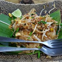 Vegan pad thai at Burinda in Ayutthaya