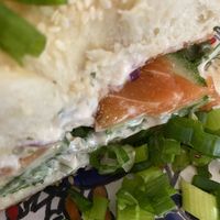 Vegan!! Smoked salmon  at Falla in Warsaw