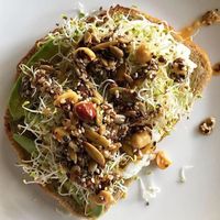 Avocado toast at Basic Foodie in Playa Del Carmen