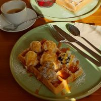 vegane waffeln at art & wEISe in Monheim Am Rhein