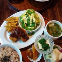 Lunch of the day (everything is plant-based and made of local organic produce) at Yamagoya in Uji
