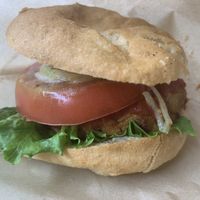 Vegan/gluten free burger  at Brook's Green Cafe in Tokyo