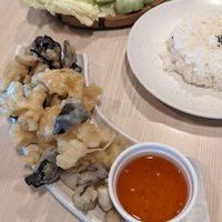 Battered mushrooms at At Home Cafe and Eatery in Bangkok