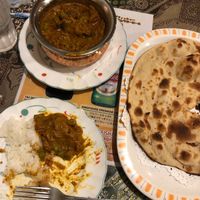 Mushroom curry and roti at Roopali in Hiroshima