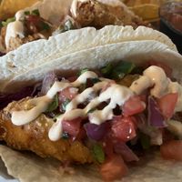 Vegan fish tacos  at Colley Cantina in Norfolk