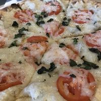 Vegan margherita pizza  at Brixx Wood Fired Pizza in Virginia Beach
