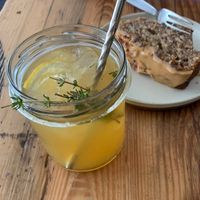 ice tea and banana bread   at Kaffee Ingwer in Berlin