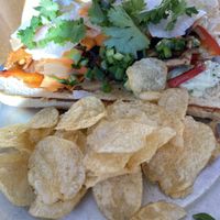 Tofu banh mi with cilantro habanero sauce  #Veganuary at Roppongi in Tulsa